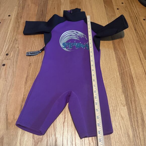Stearns Kids Small Short Sleeve Wetsuit Purple Child Water Skiing Tubing Snorkel - Picture 3 of 7